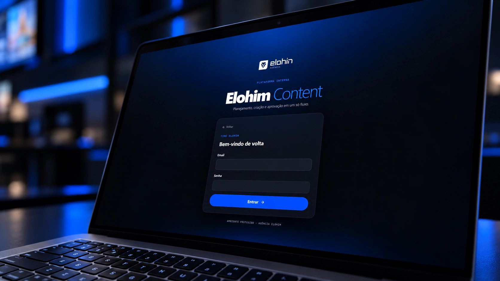 Elohim Content — aplicação e direção visual