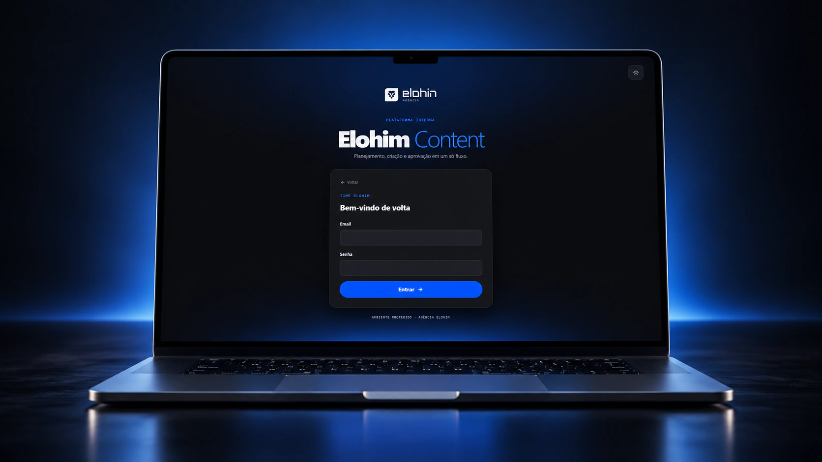 Elohim Content — aplicação e direção visual